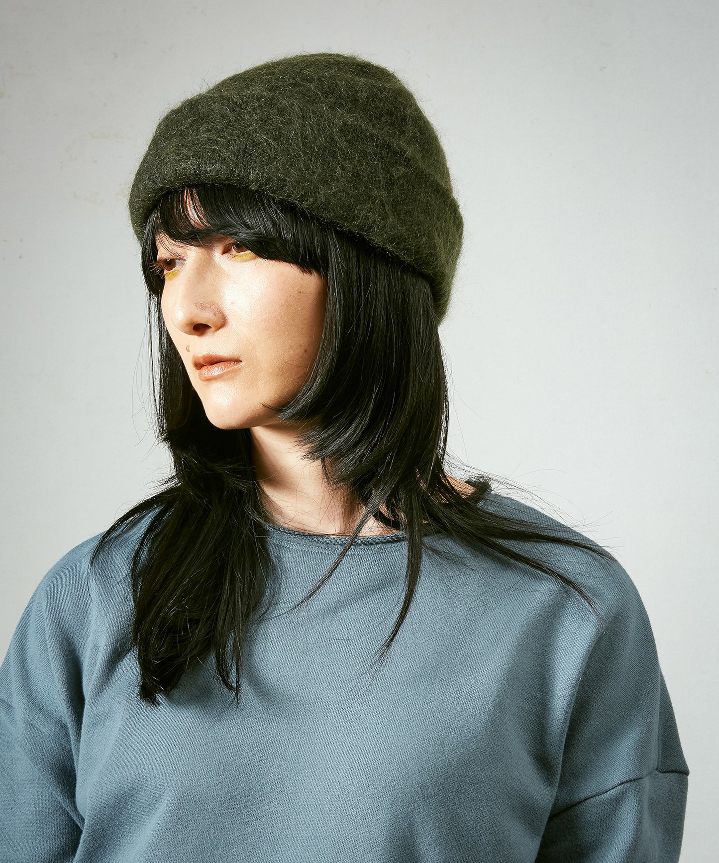 モヘアニットCAP