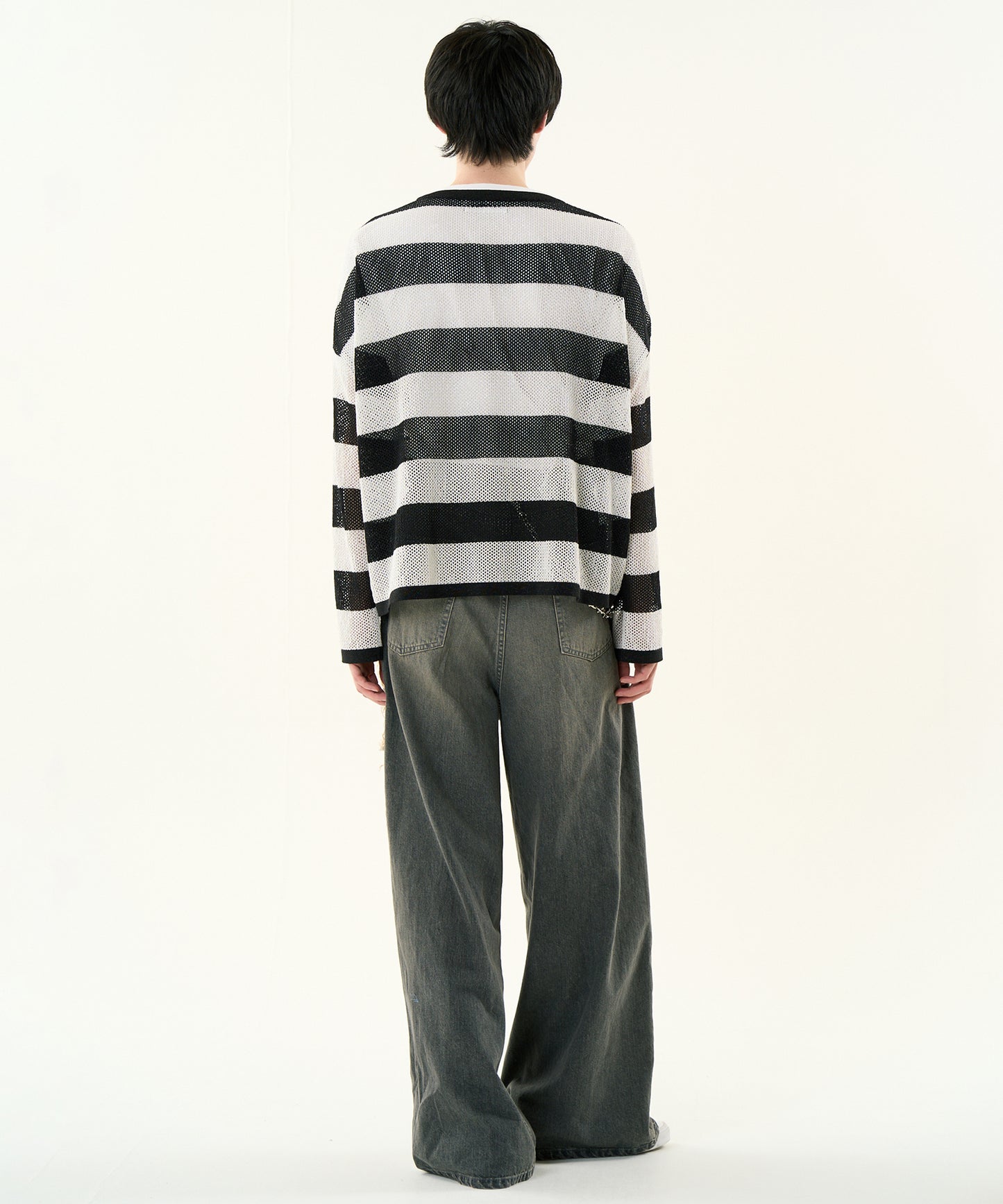 MESH LAME PULLOVER KNIT