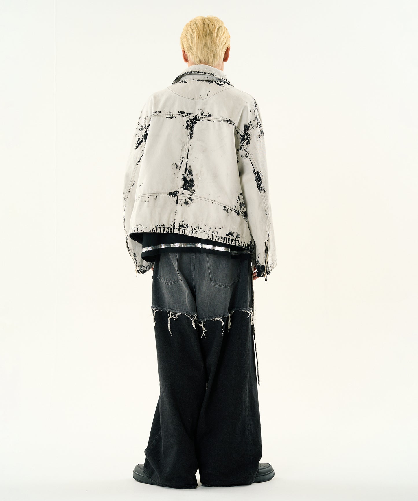 LAYERED DENIM PANTS