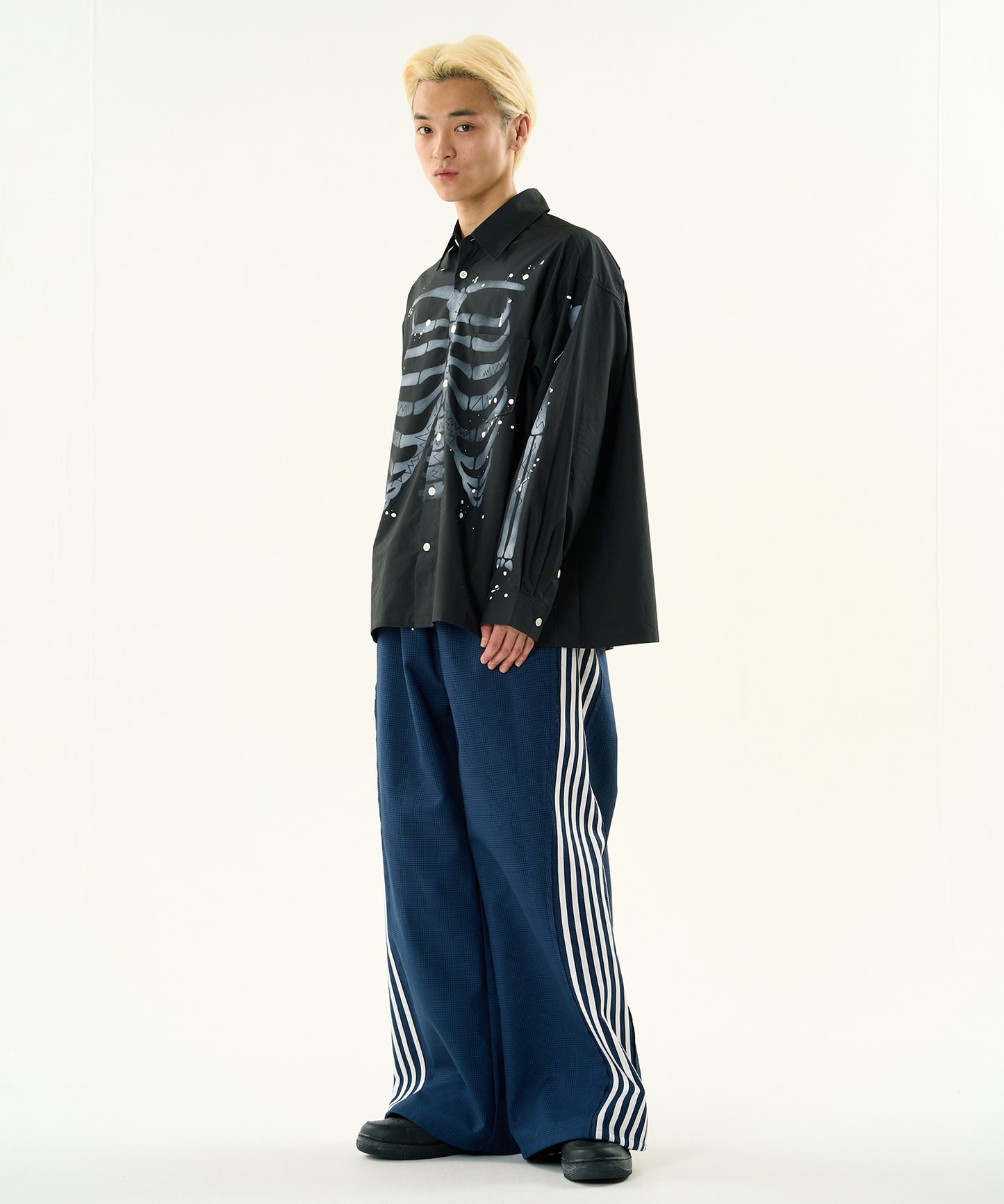 CHECK BONDING LINE TRACK PANTS
