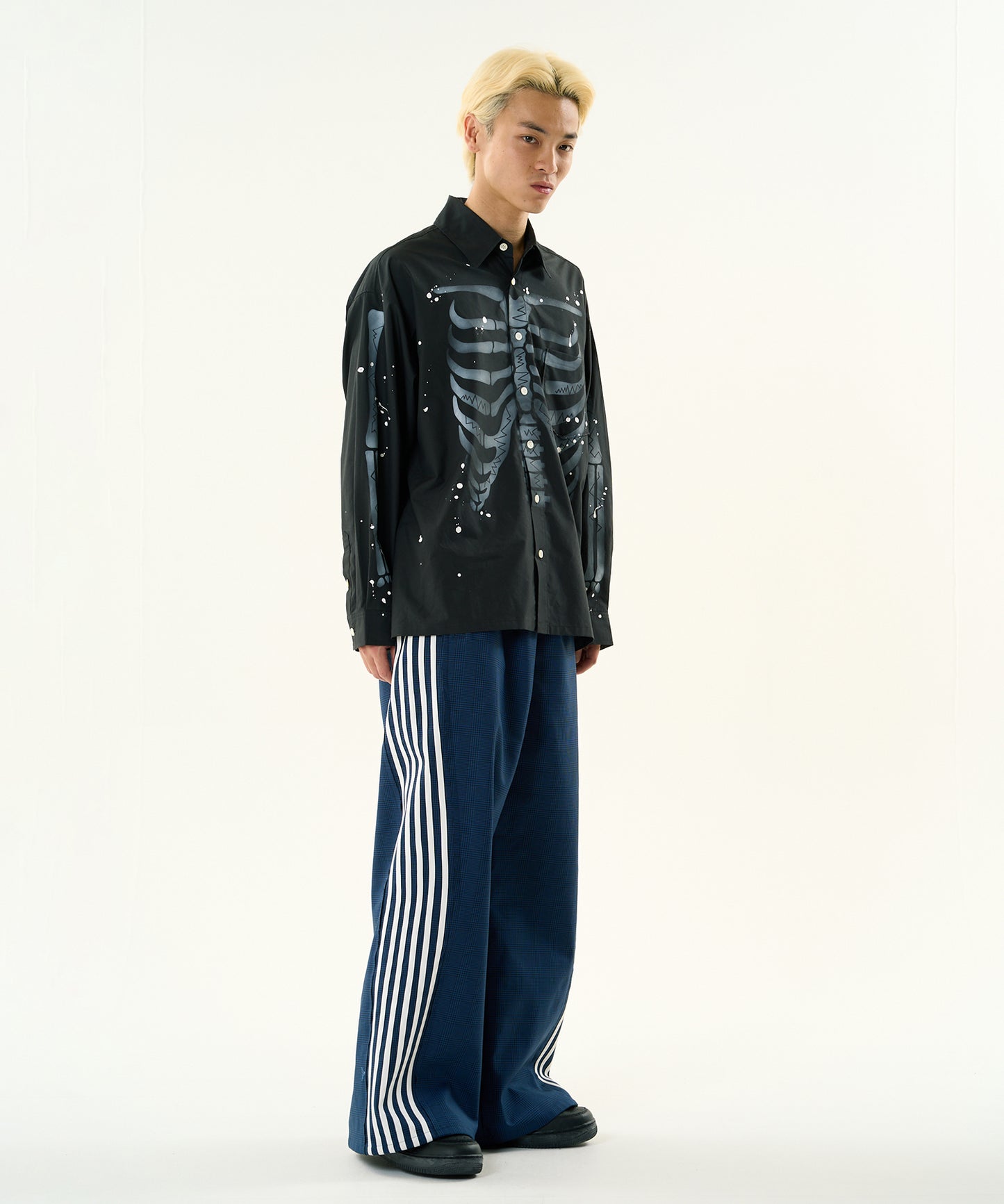 CHECK BONDING LINE TRACK PANTS