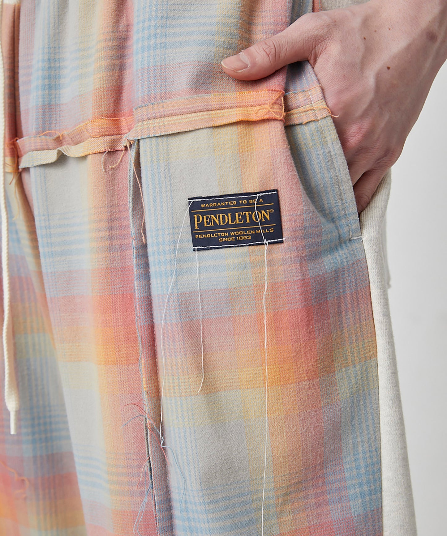 PENDLETON MIX WIDE SWEAT PANTS 】