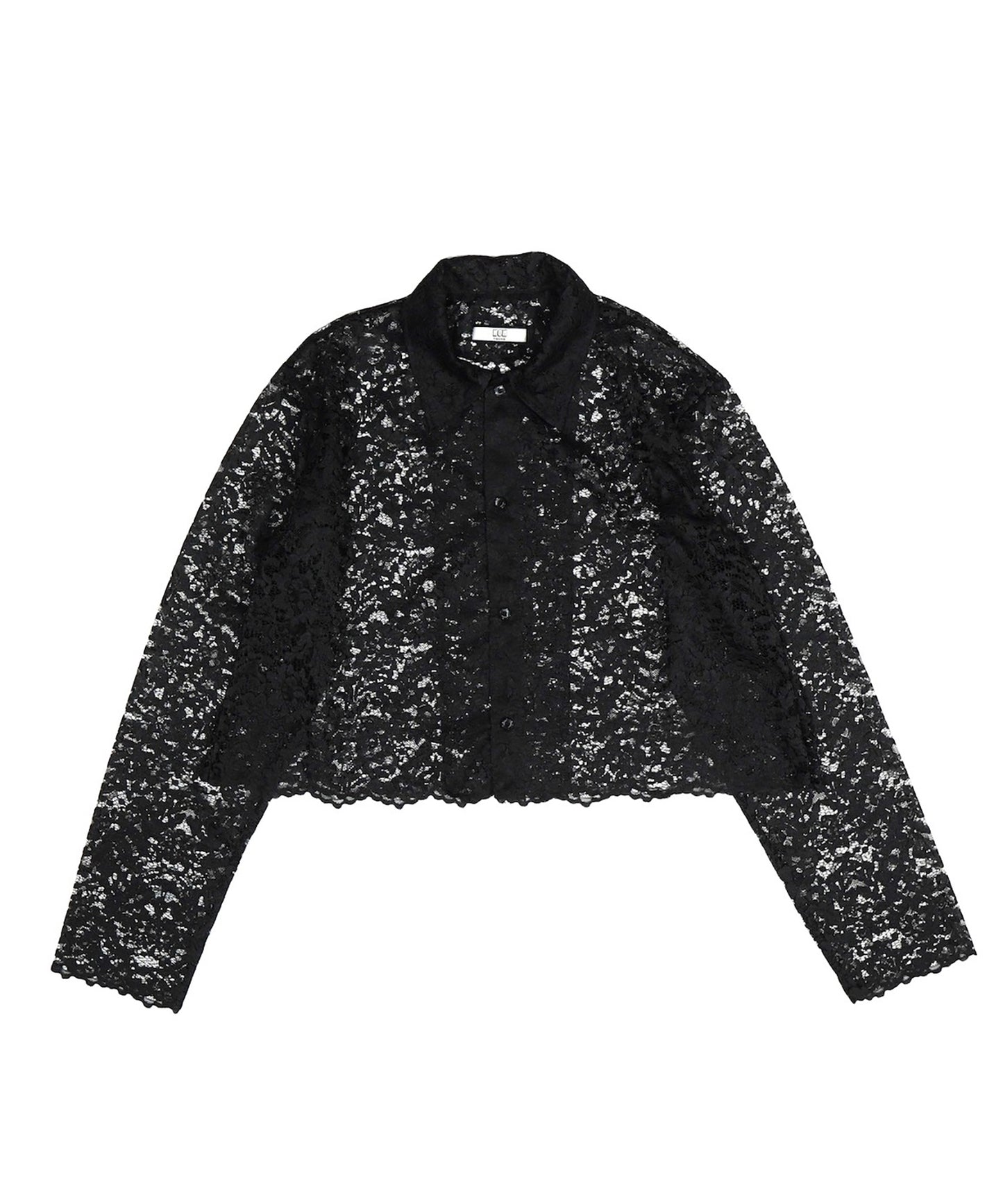 LACE LONG SLEEVE SHIRT & LACE SCARF