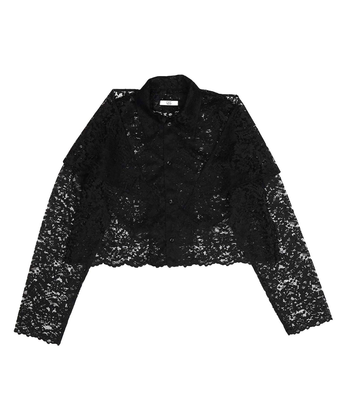 LACE LONG SLEEVE SHIRT & LACE SCARF