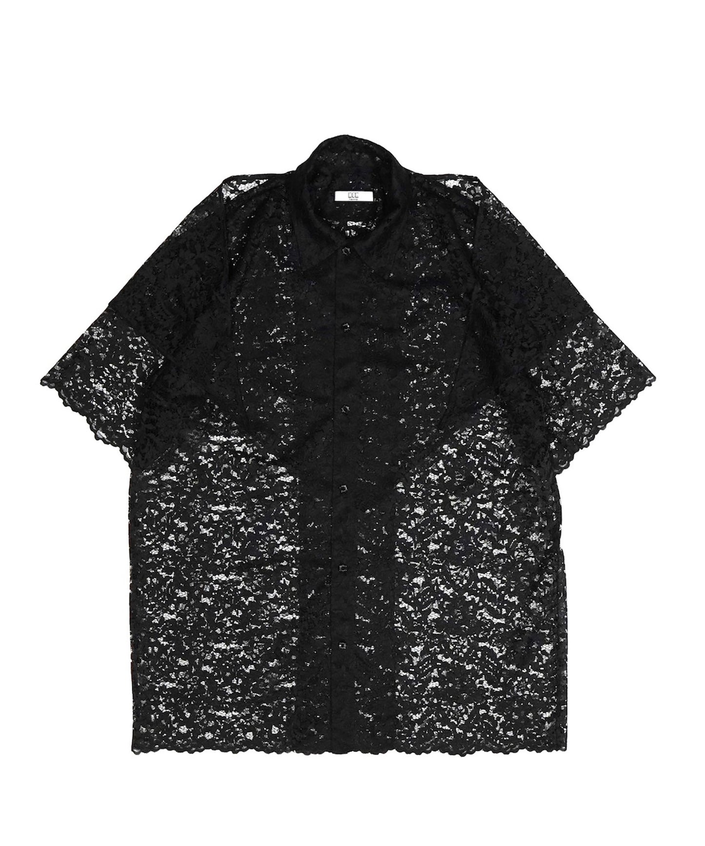 LACE HALF SLEEVE SHIRT & LACE SCARF
