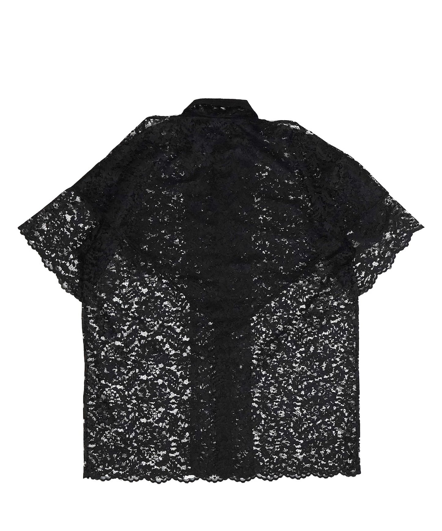 LACE HALF SLEEVE SHIRT & LACE SCARF