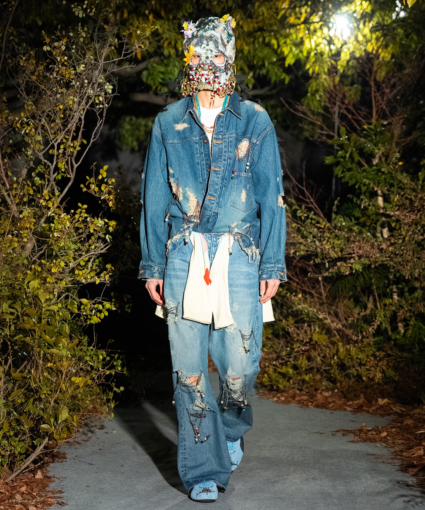 CHAIN DAMEGE DENIM PANTS【8月下旬】