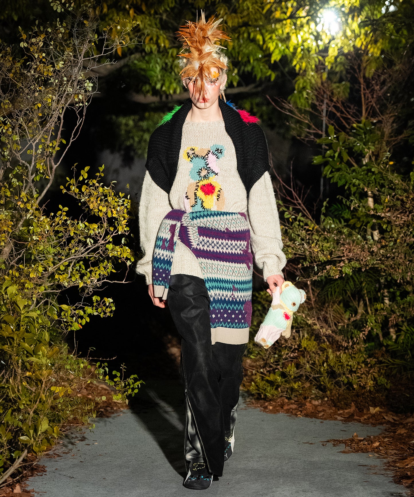 FLOCKING ECO LEATHER PANTS【8月下旬】