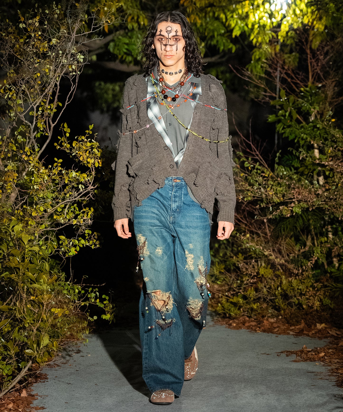 CHAIN DAMEGE DENIM PANTS【8月下旬】