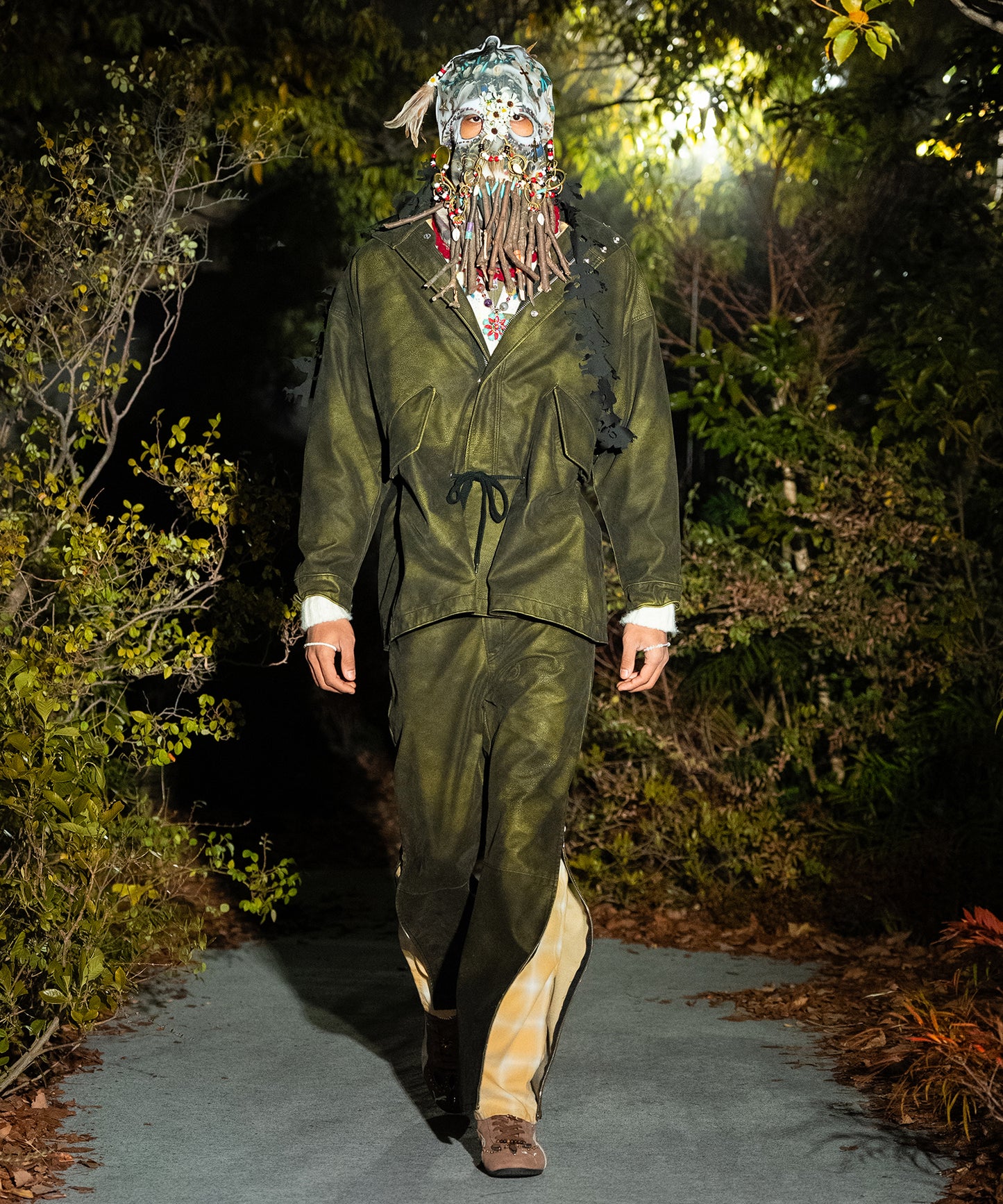 FLOCKING ECO LEATHER PANTS【8月下旬】