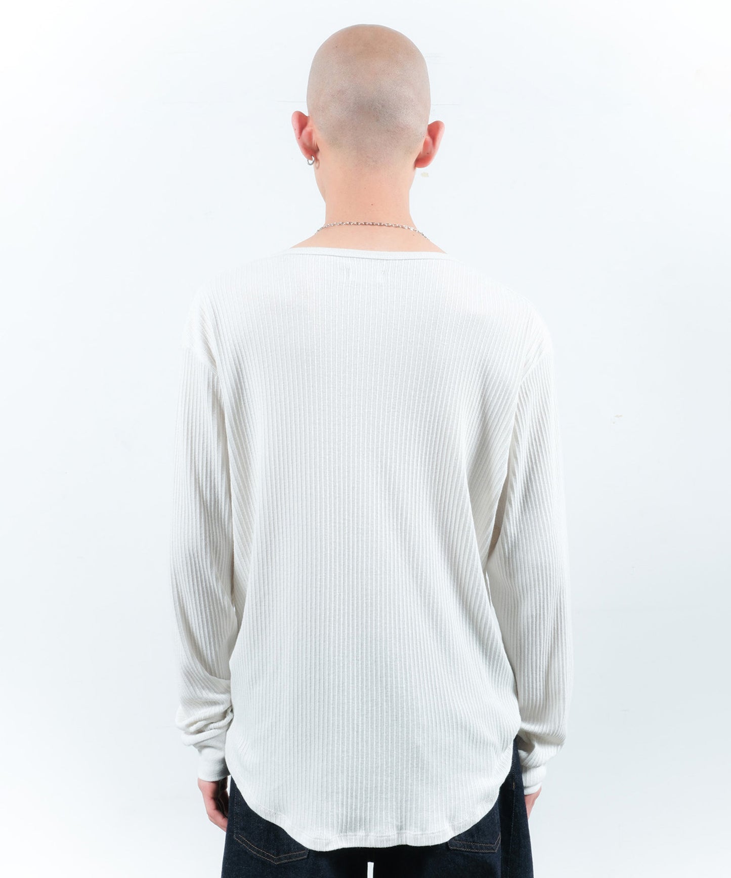 VINTAGE LIGHT RIB HENRY NECK L/S