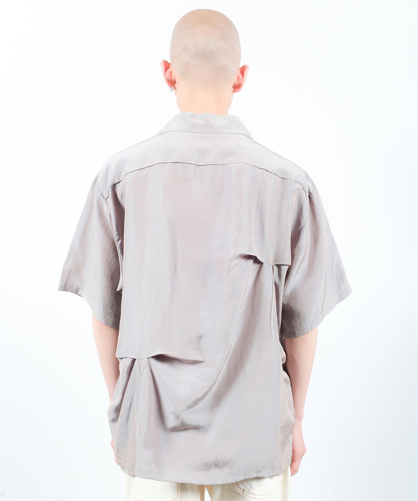 HAND STITCH OPEN COLLAR SHIRT S/S