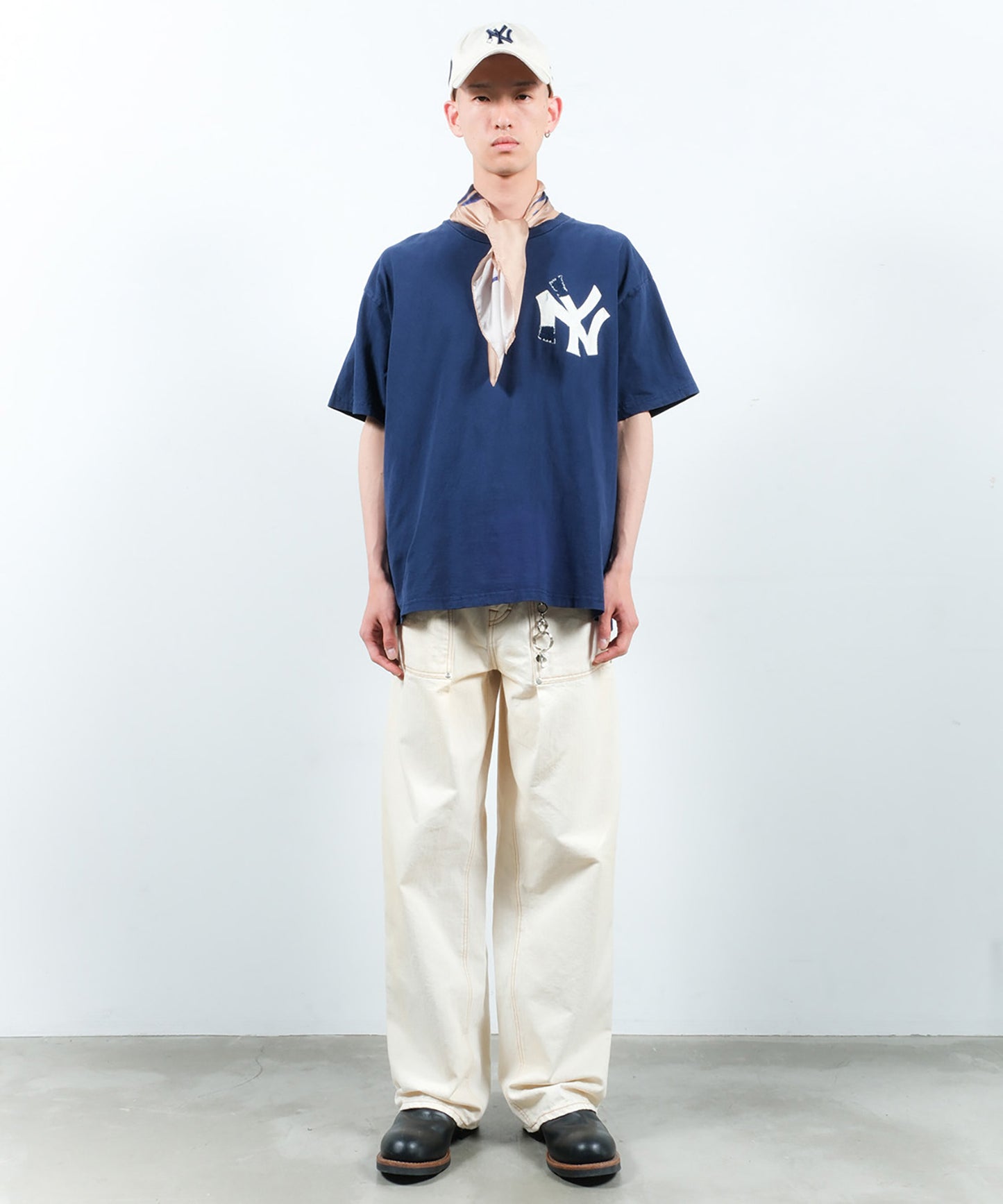 BAKER TUCK HERRINGBONE PANTS