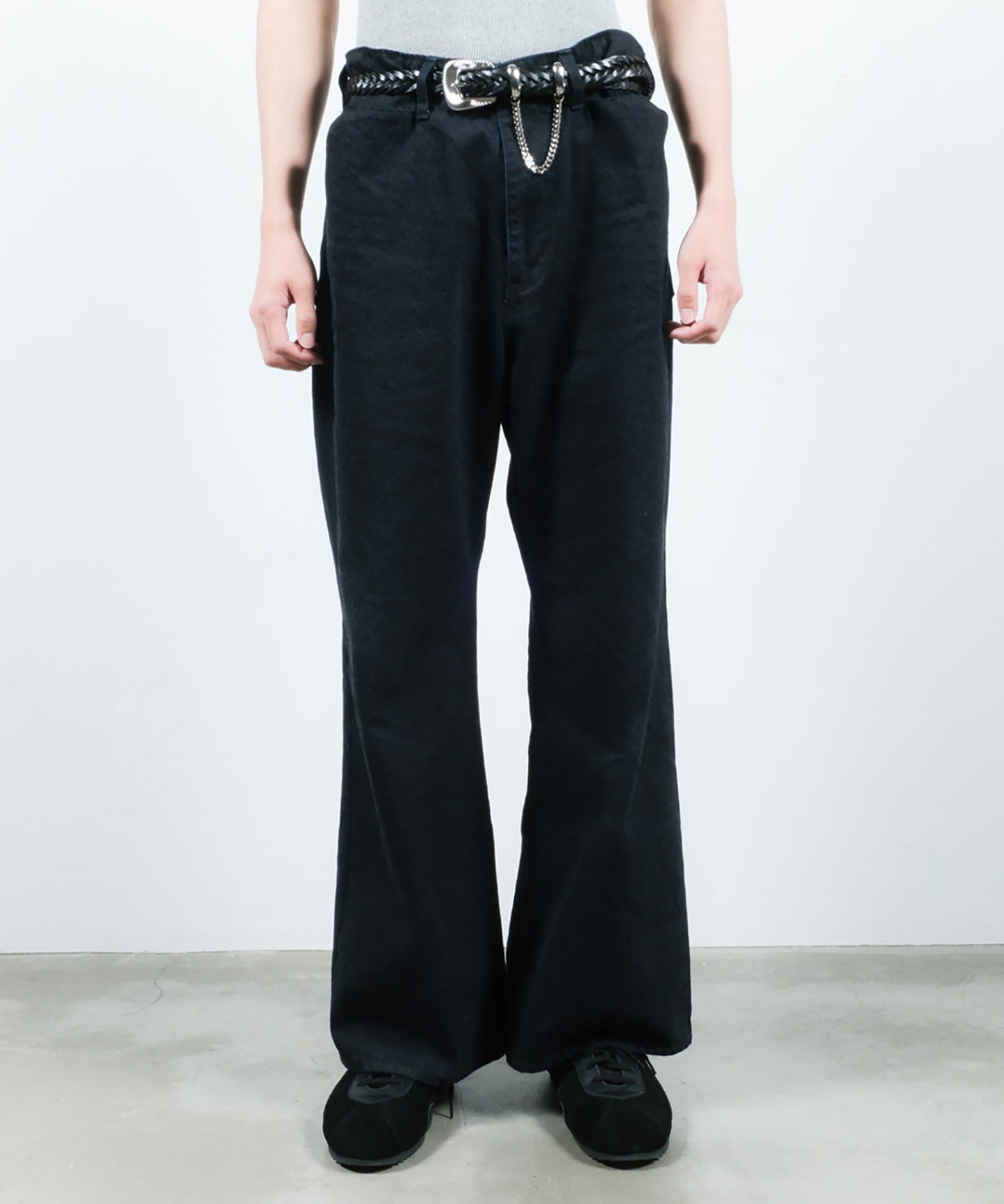 FLARE COATED DENIM