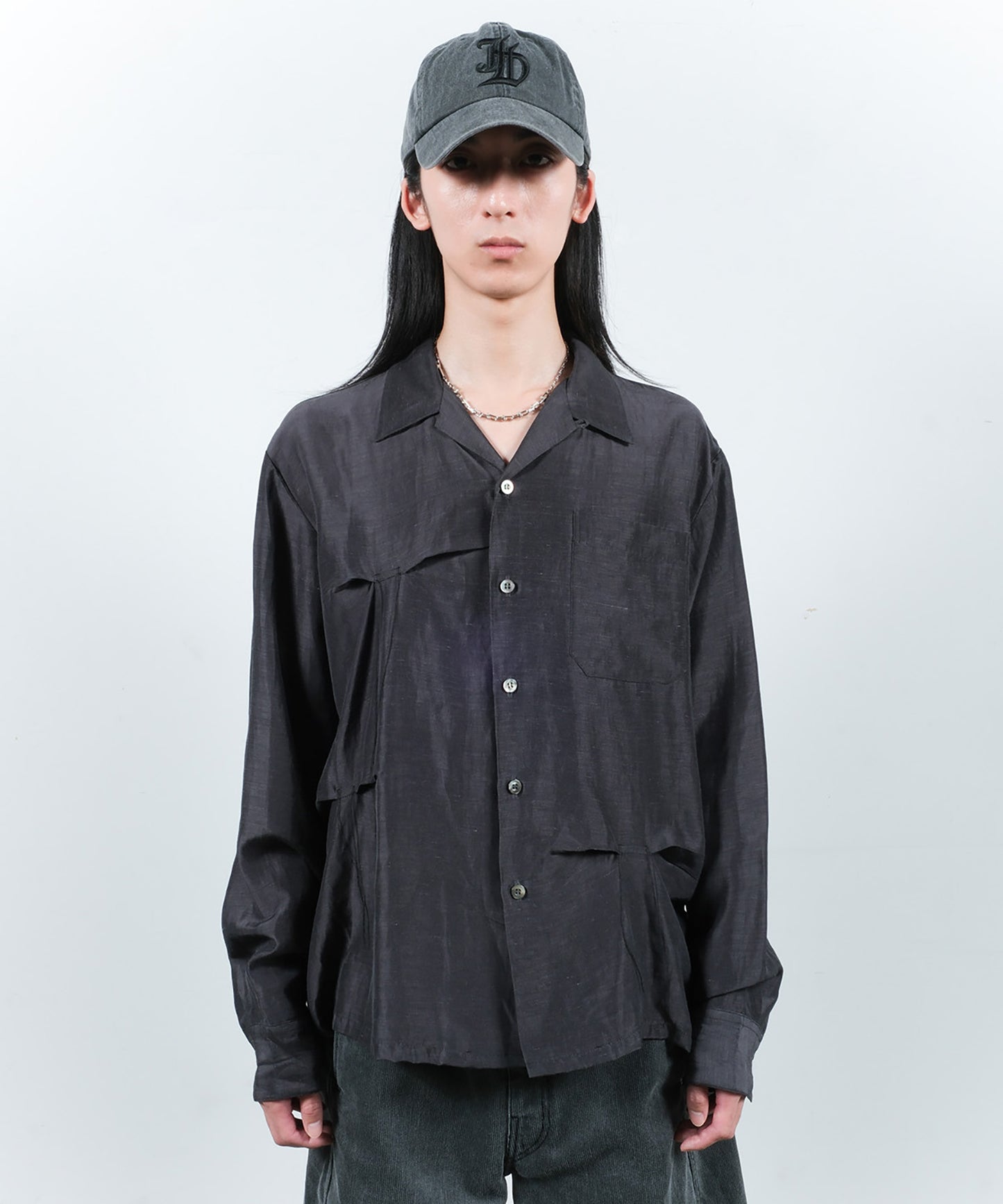 HAND STITCH OPEN COLLAR SHIRT