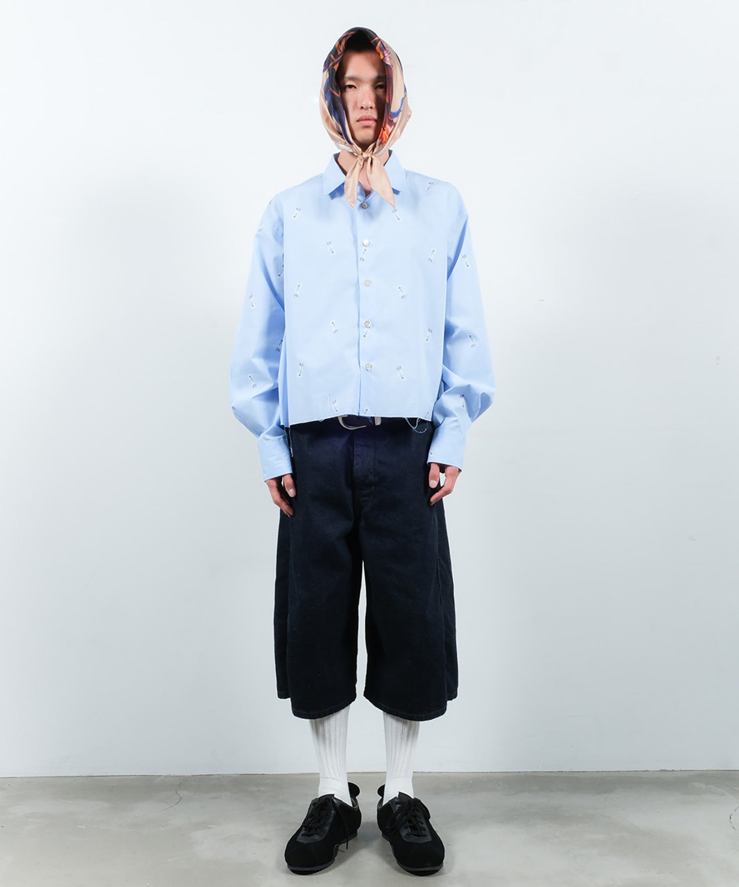 3D 3/4 DENIM PANTS