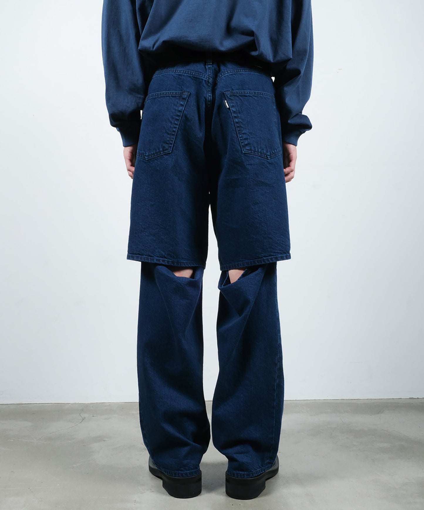 USED KNEE HIGH LAYERED DENIM