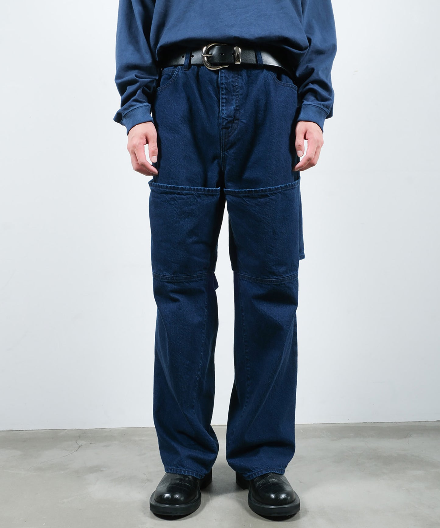 USED KNEE HIGH LAYERED DENIM