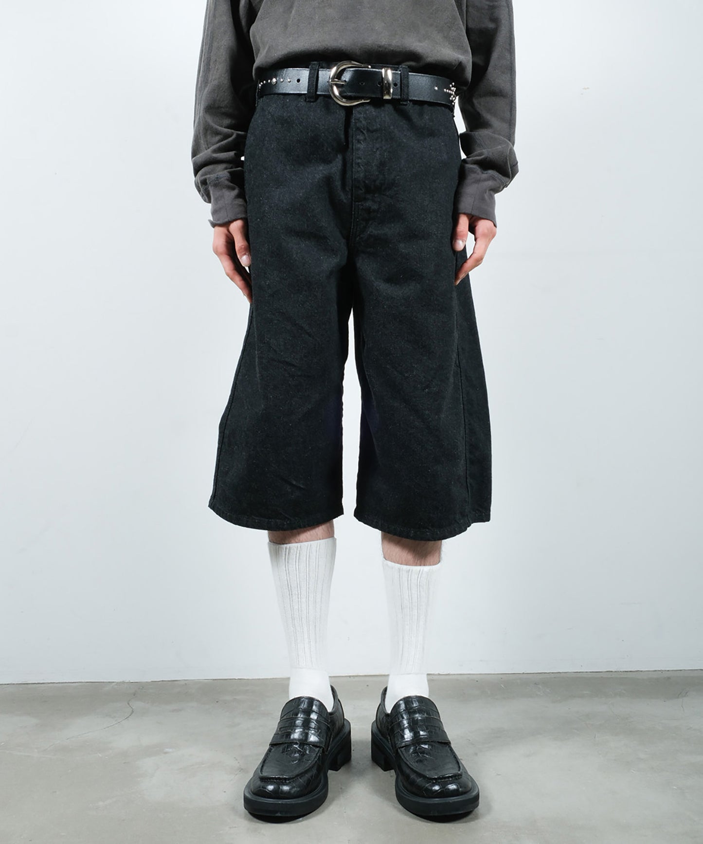 3D 3/4 DENIM PANTS