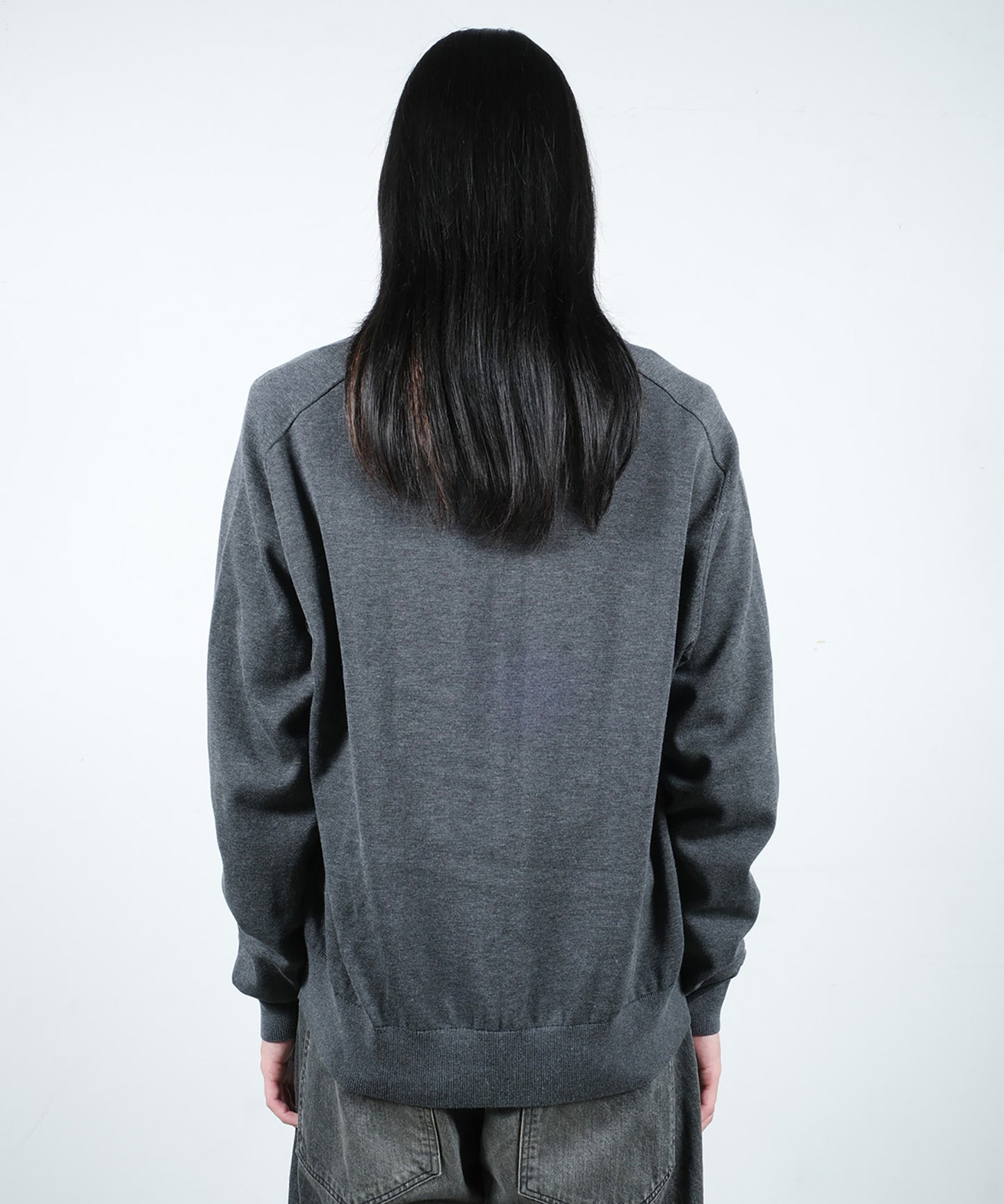 COTTON SILK V NECK KNIT
