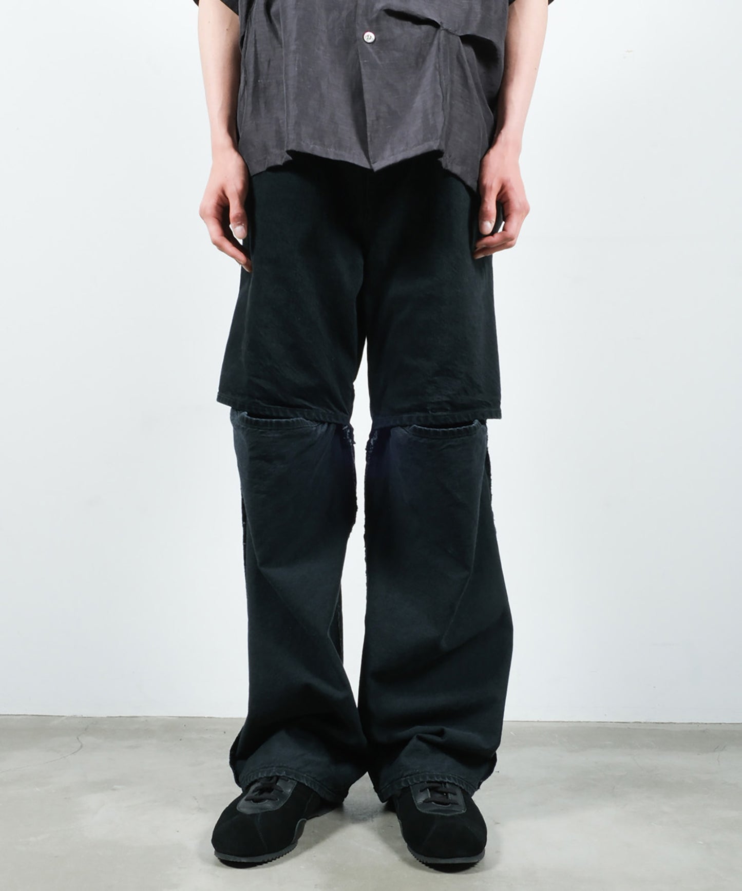 USED KNEE HIGH LAYERED DENIM