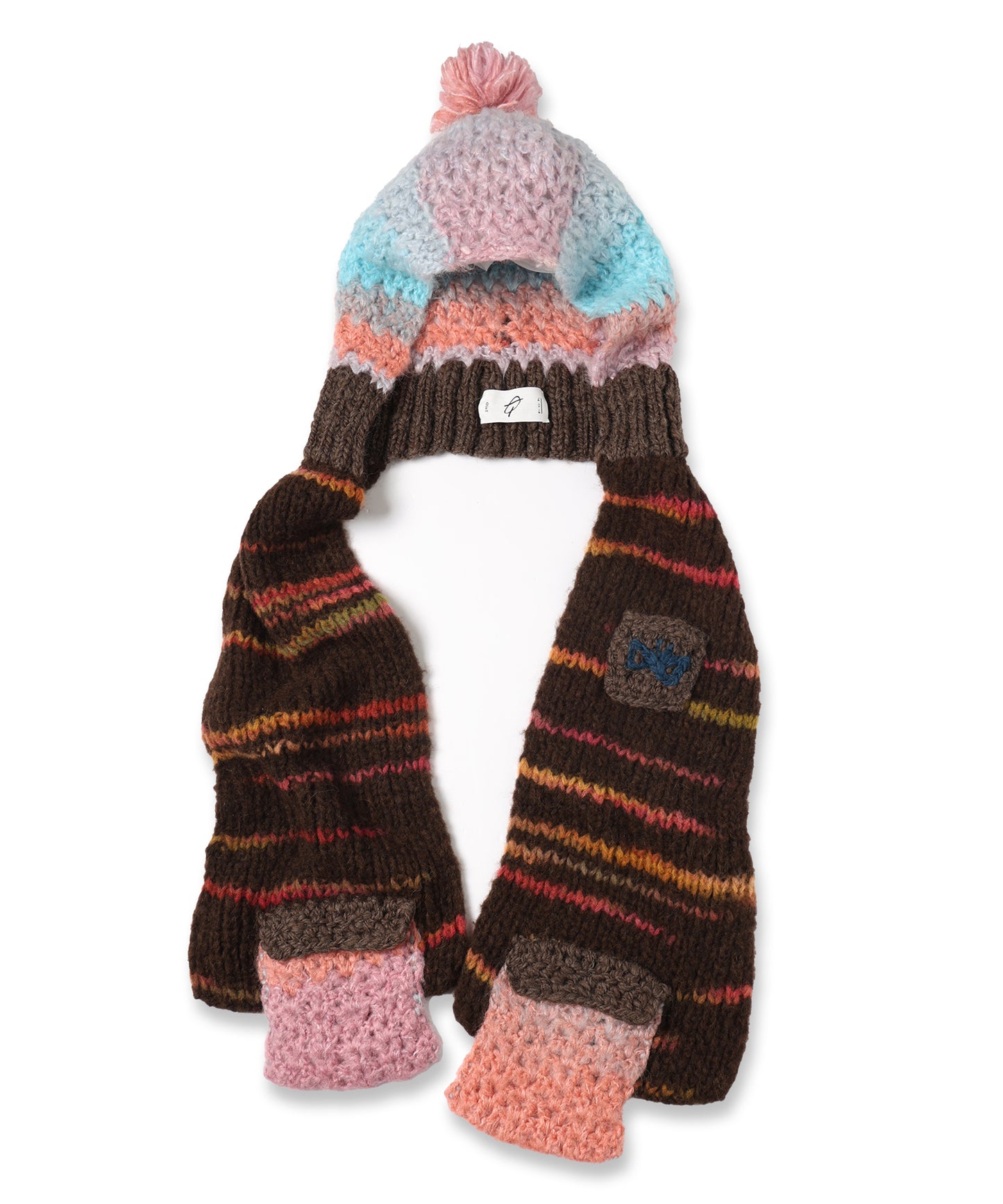 hand knit hood muffler