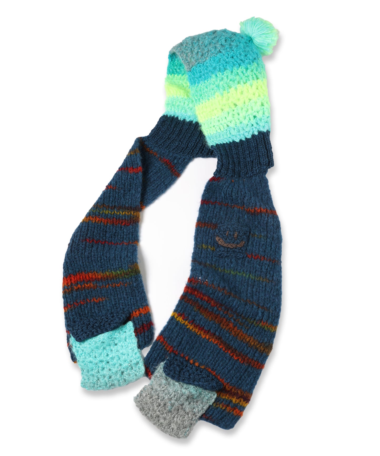 hand knit hood muffler