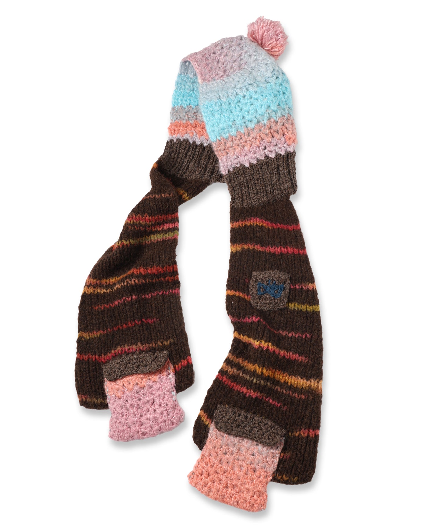 hand knit hood muffler