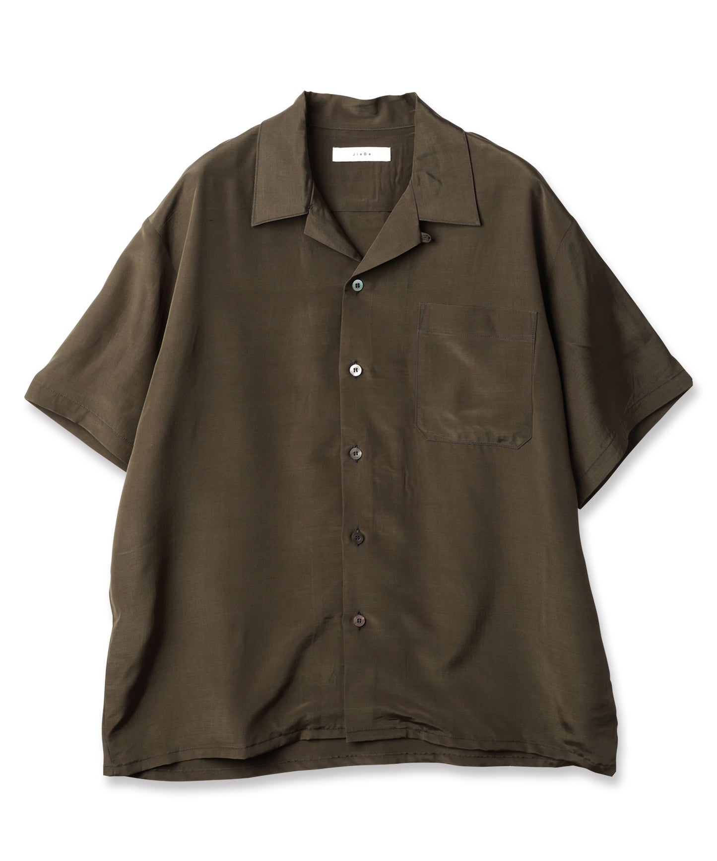 RAYON WOOL OPEN COLLAR SHIRT S/S