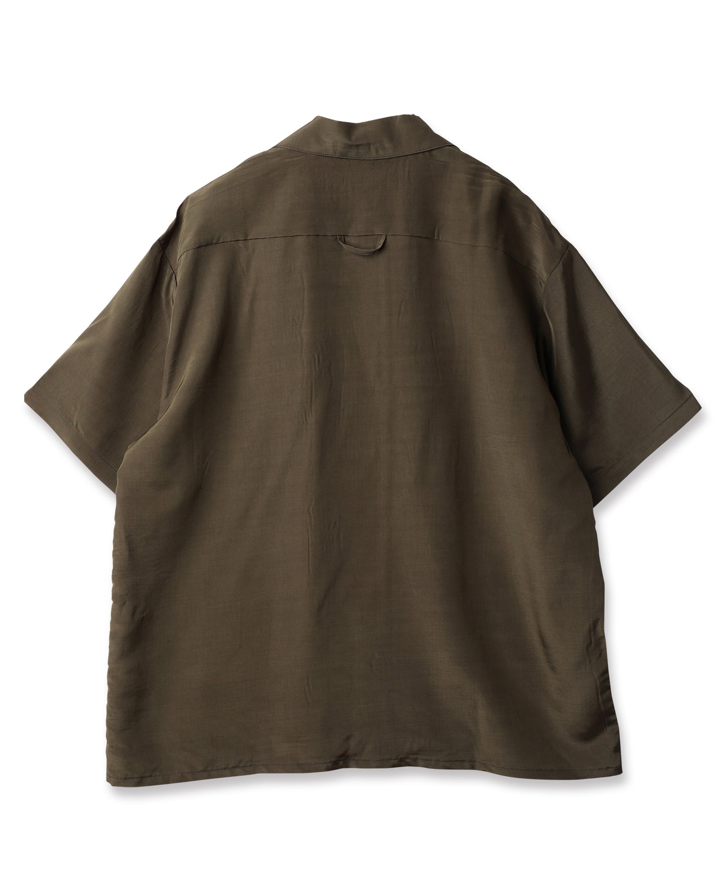 RAYON WOOL OPEN COLLAR SHIRT S/S