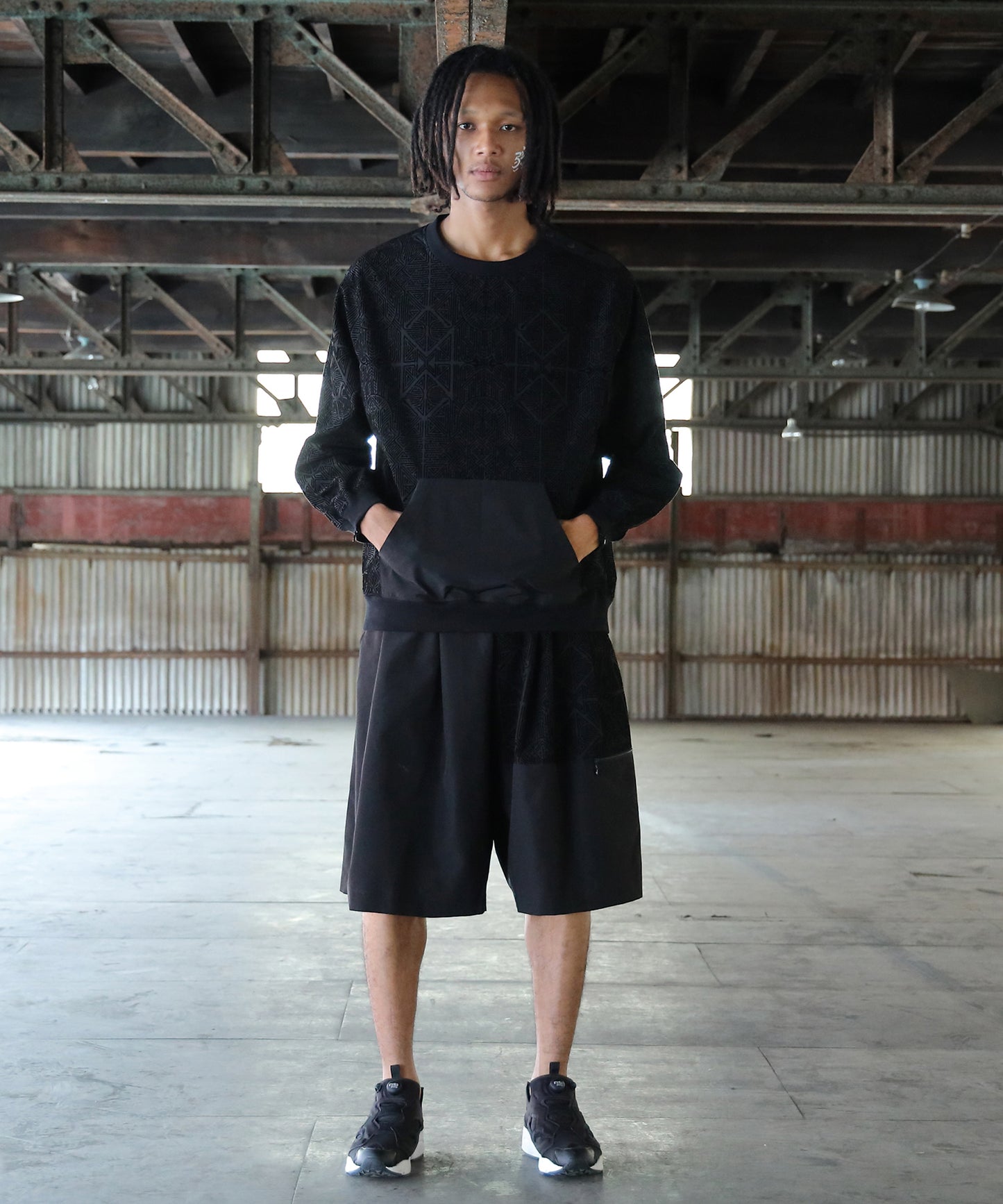 Stone Yard Floc Wide Shorts