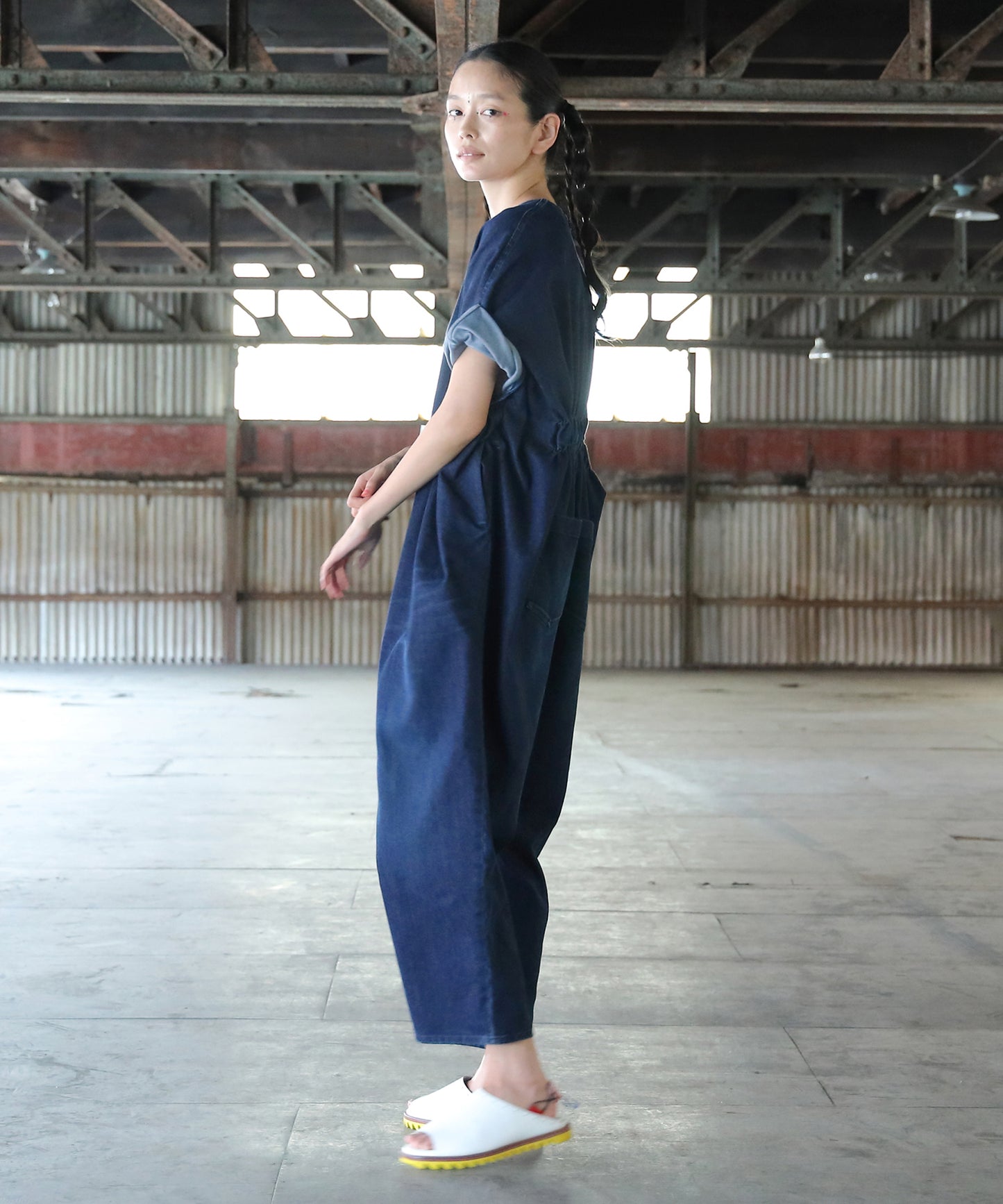 Circle Denim All-in-one