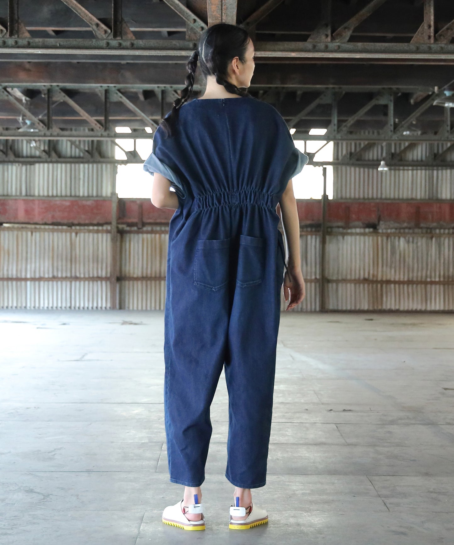 Circle Denim All-in-one