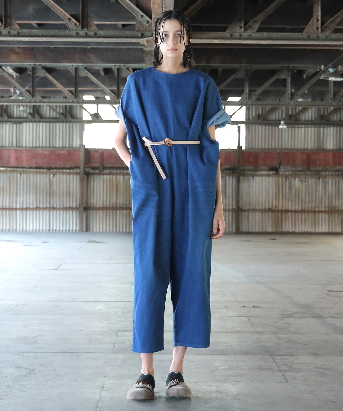 Circle Denim All-in-one