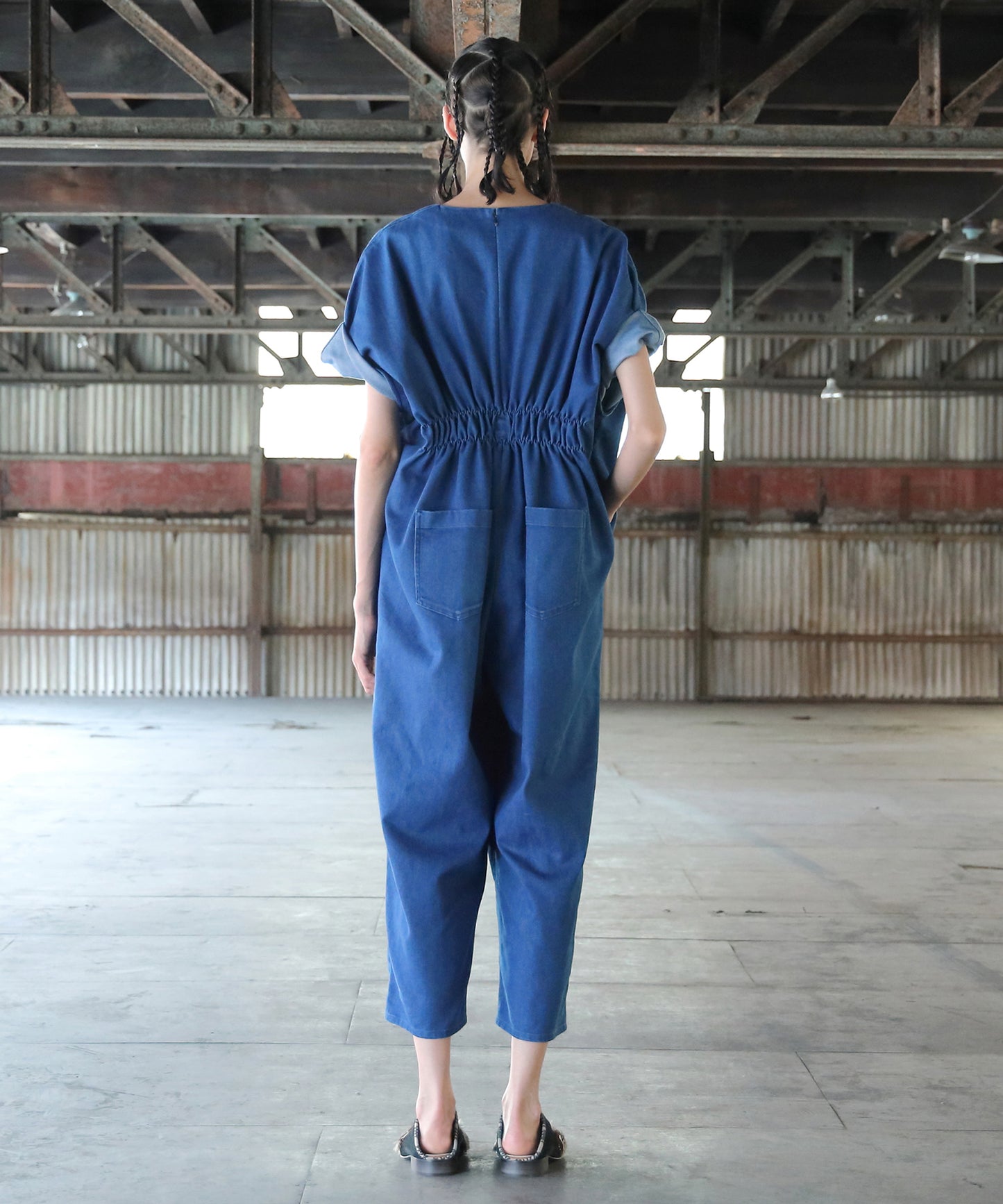 Circle Denim All-in-one