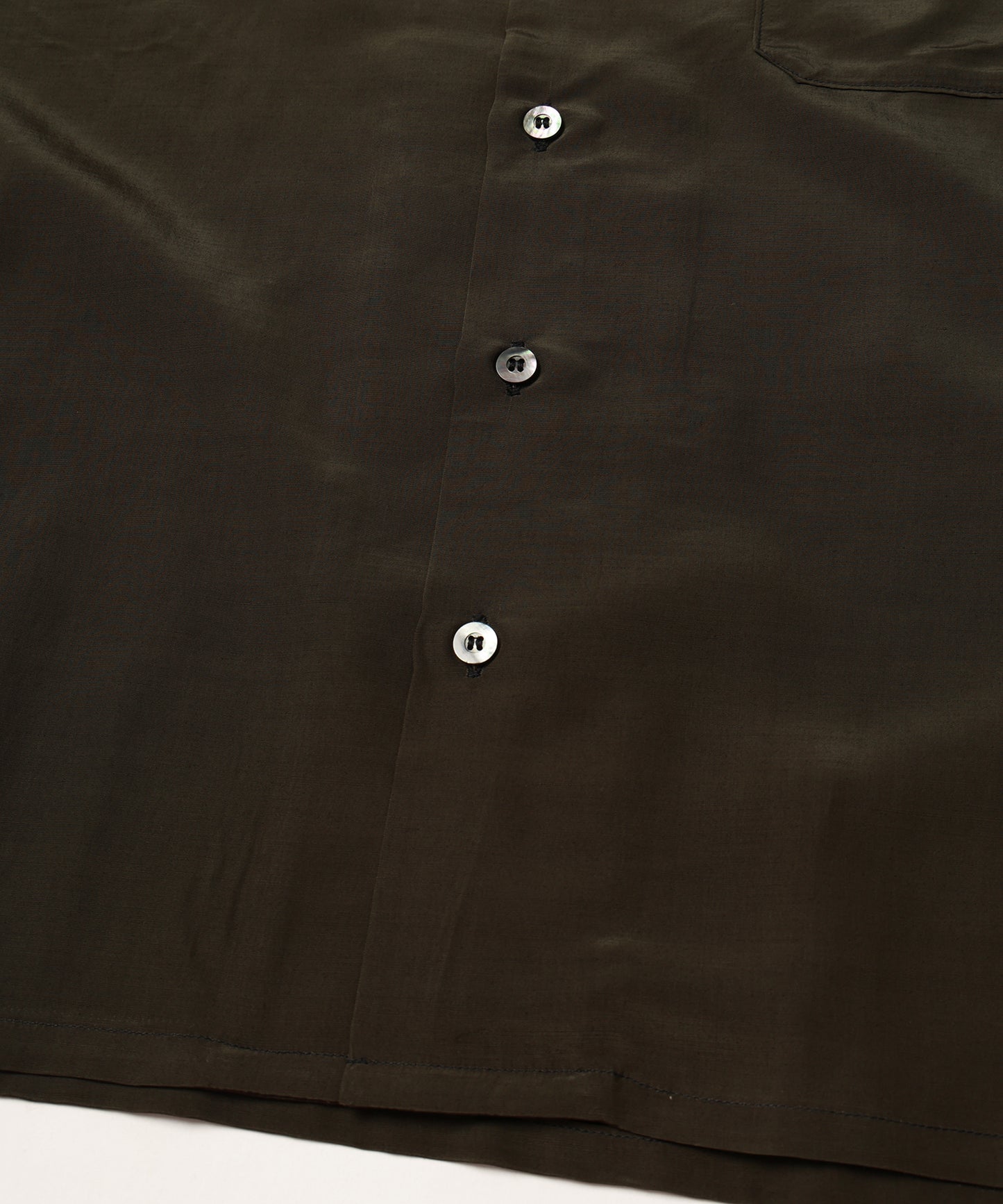 RAYON WOOL OPEN COLLAR SHIRT