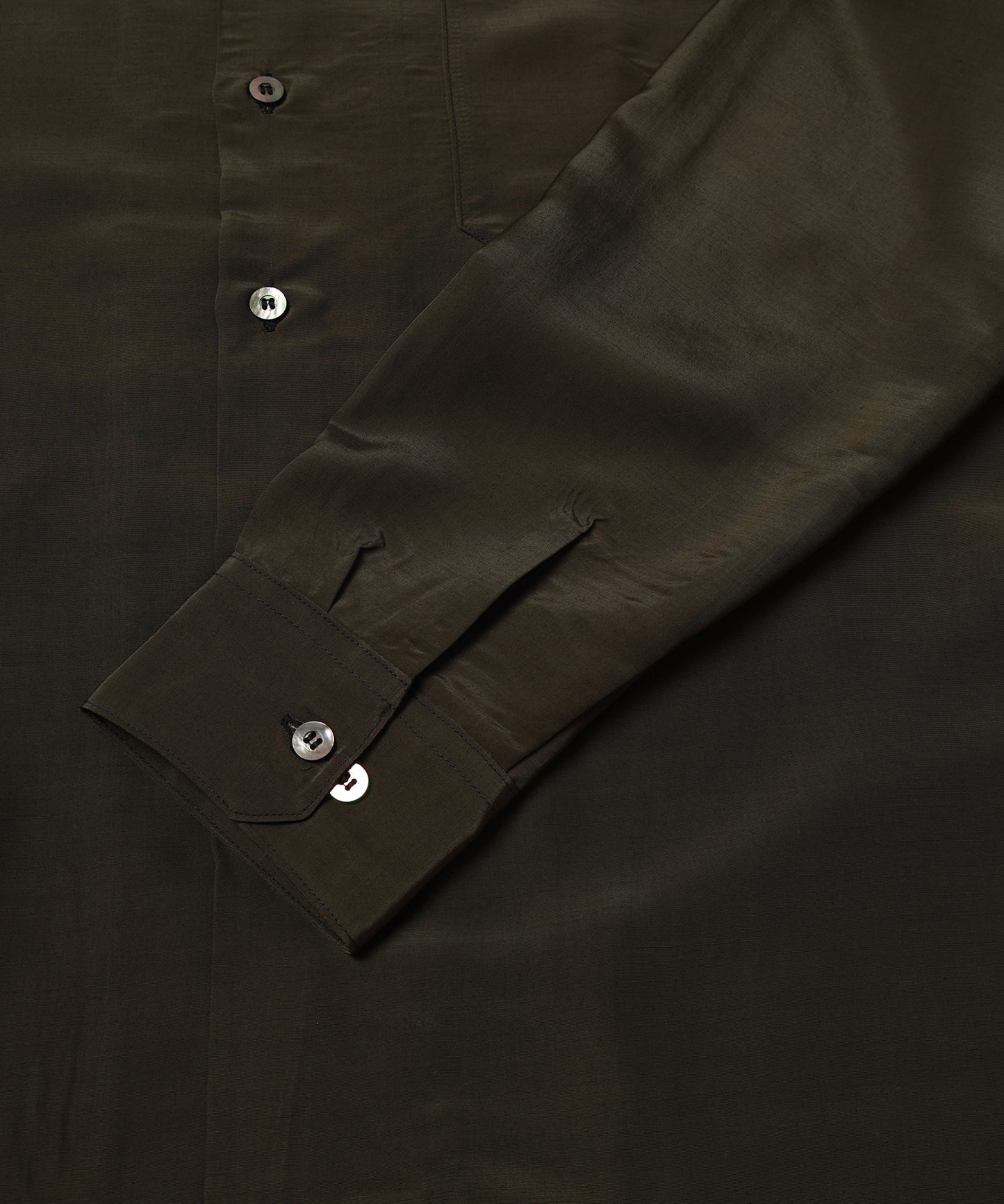 RAYON WOOL OPEN COLLAR SHIRT