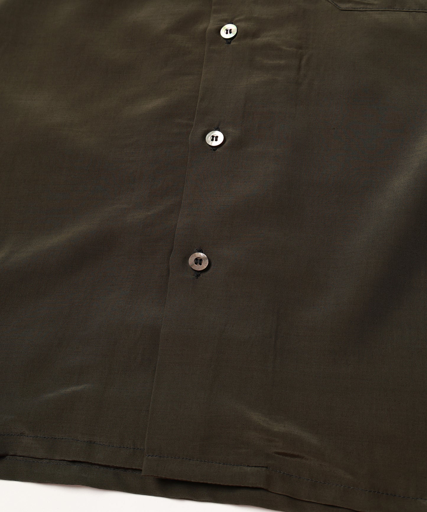 RAYON WOOL OPEN COLLAR SHIRT S/S