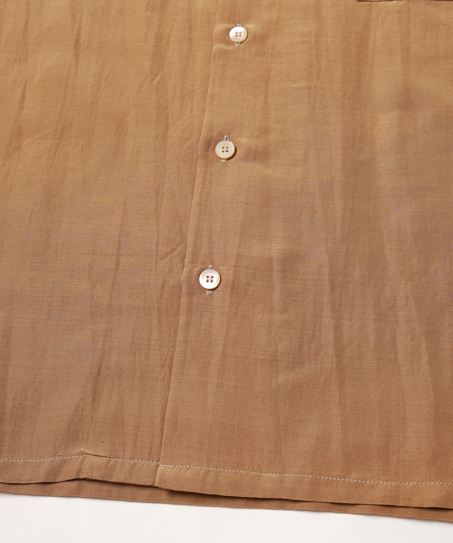 RAYON WOOL OPEN COLLAR SHIRT S/S