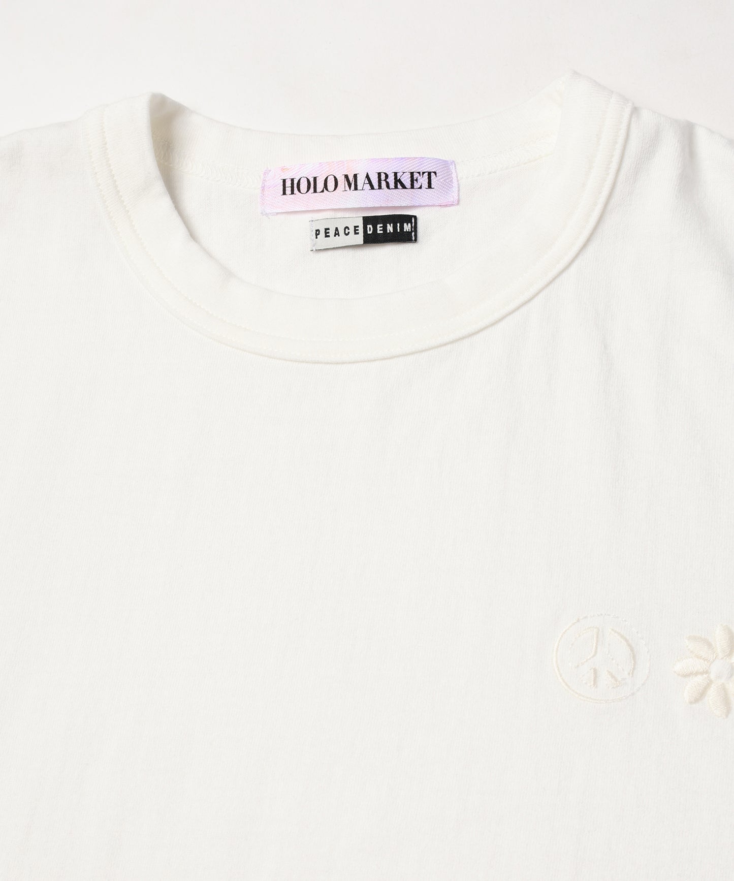 HOLO MARKET × PEACE DENIM STAFF TEE