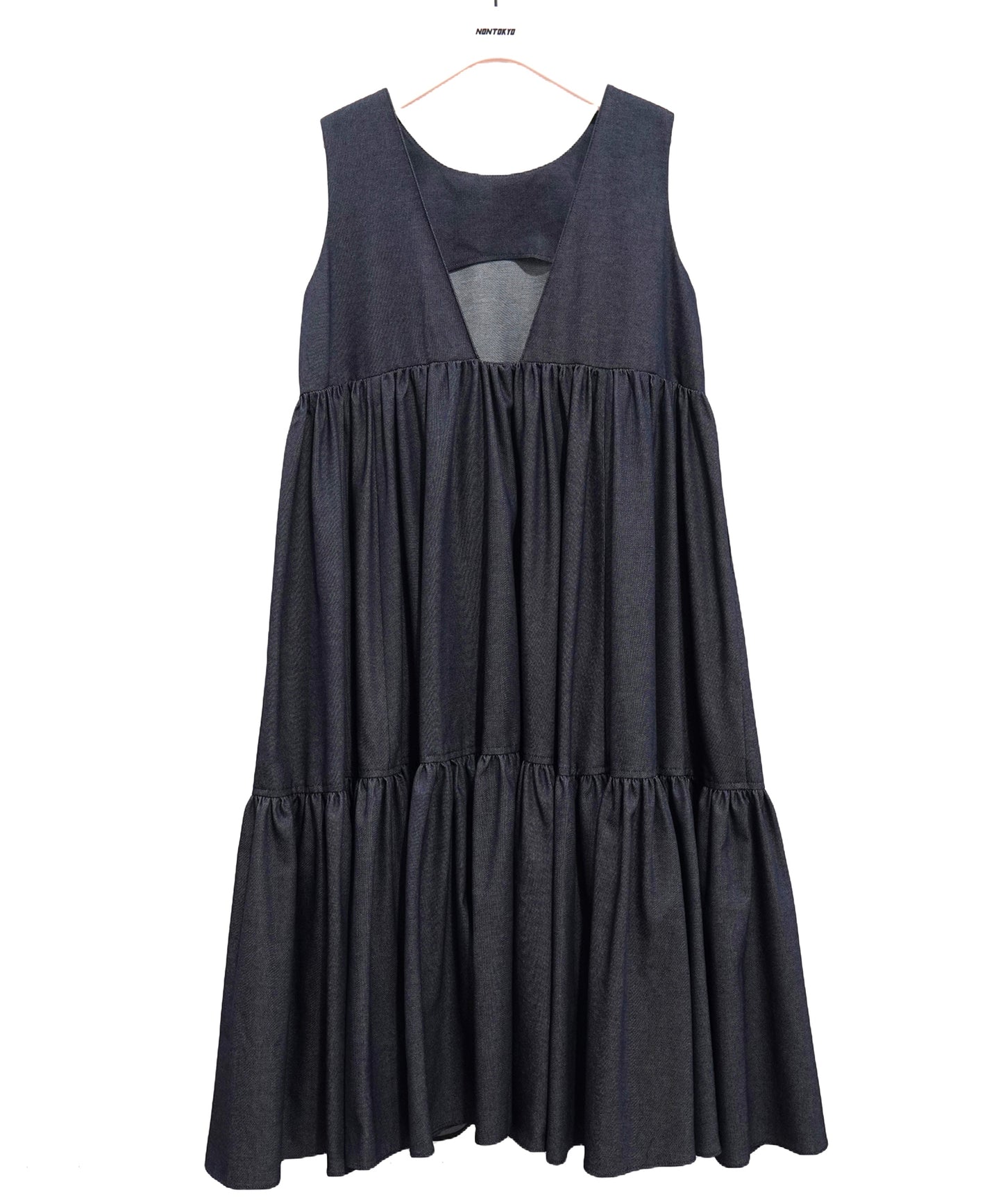 2FACE FLARE DENIM ONE-PIECE