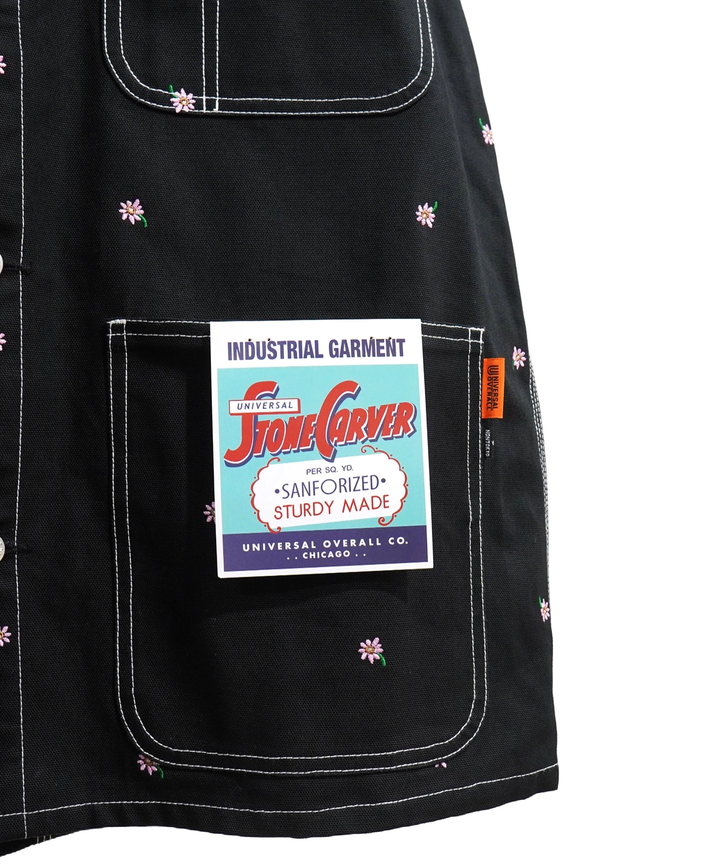 FLOWER EMBROIDERY COVERALLfeat.UNIVERSALOVERALL