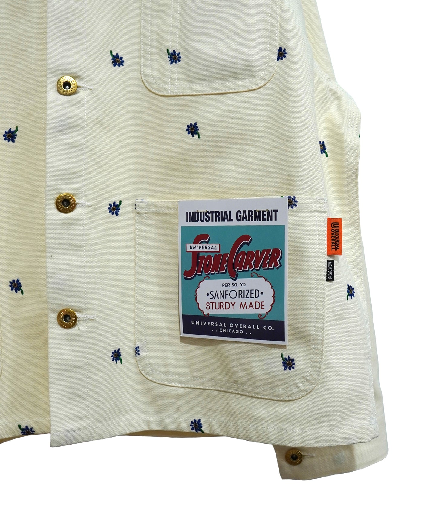 FLOWER EMBROIDERY COVERALLfeat.UNIVERSALOVERALL