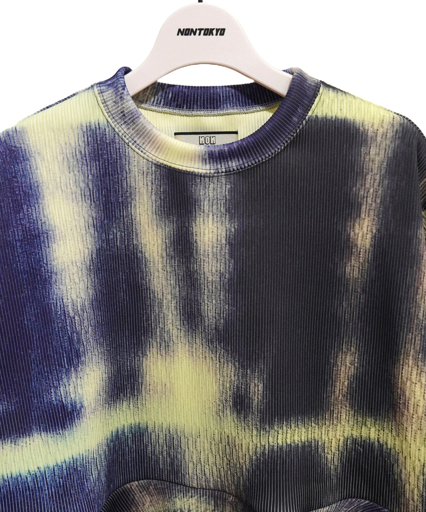 PRINT RIB FLARE HALF SLEEVE C/S