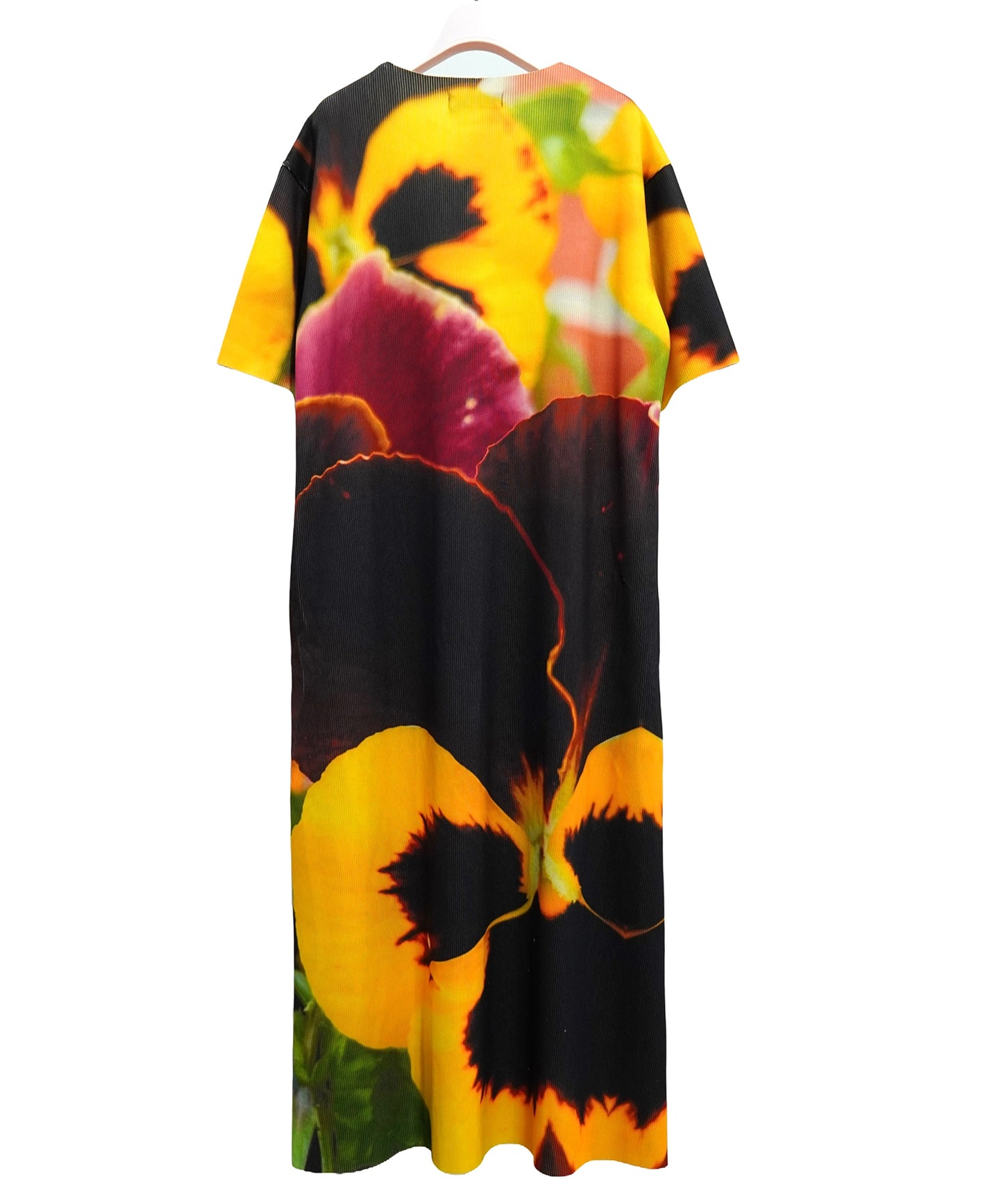 PRINT RIB HALF SLEEVE ONE-PIECE