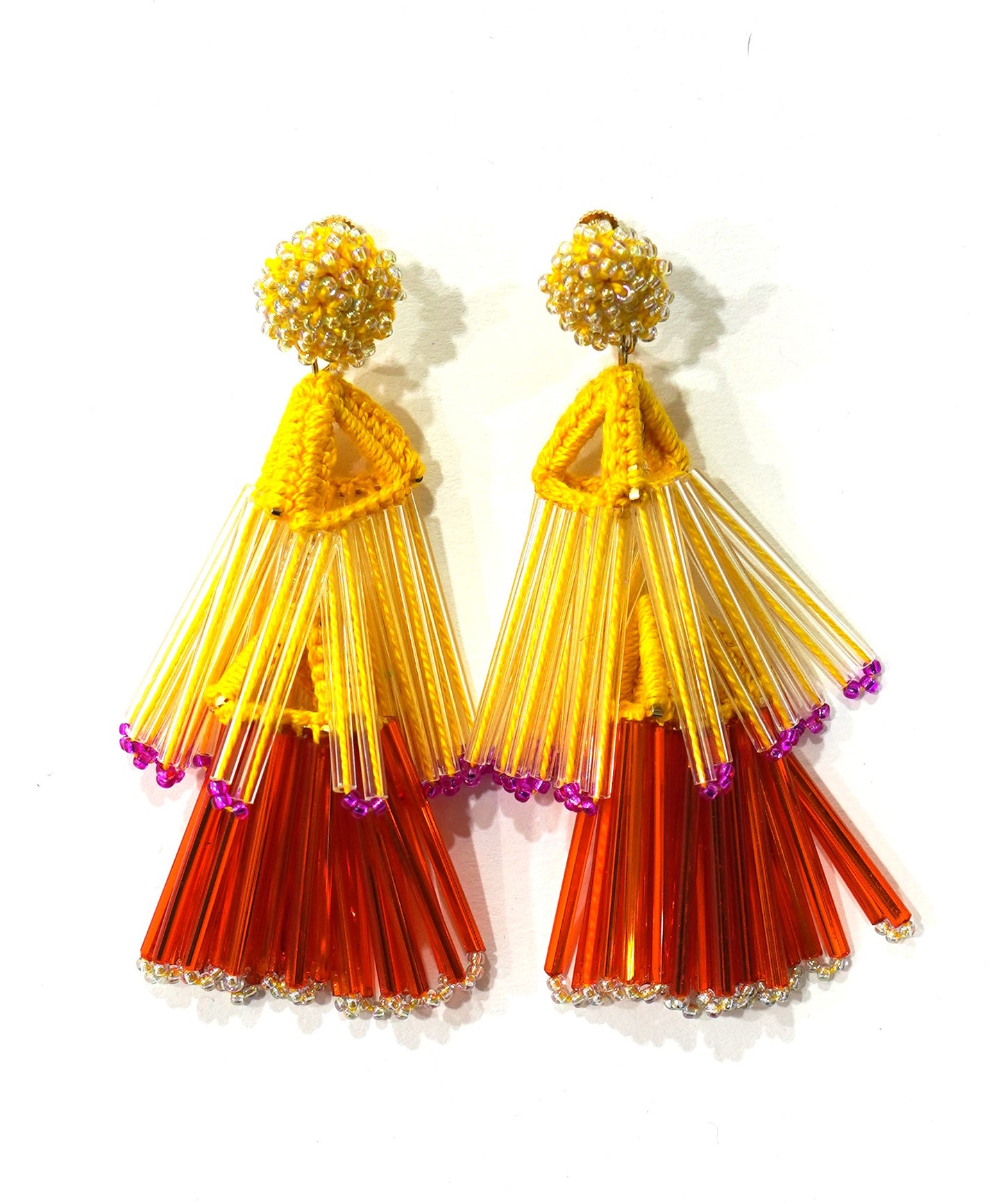 BEADS FRINGE EARRING
