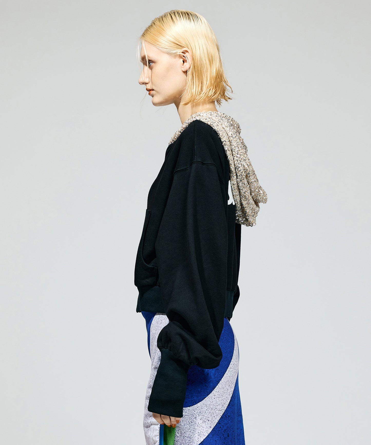 GLITTER ZIP-UP HOODIE