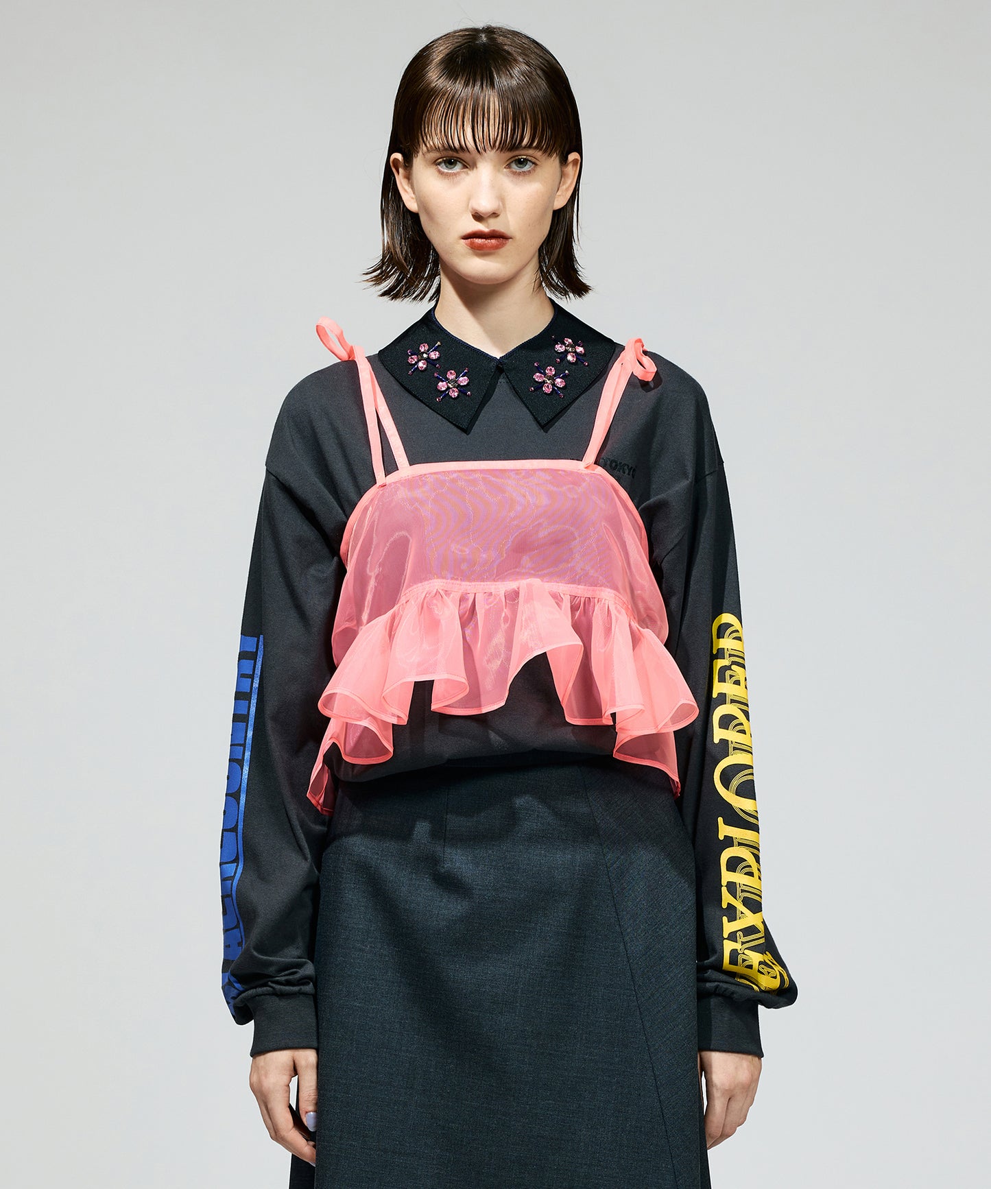 SHEER CAMISOLE L/S T-SHIRTS