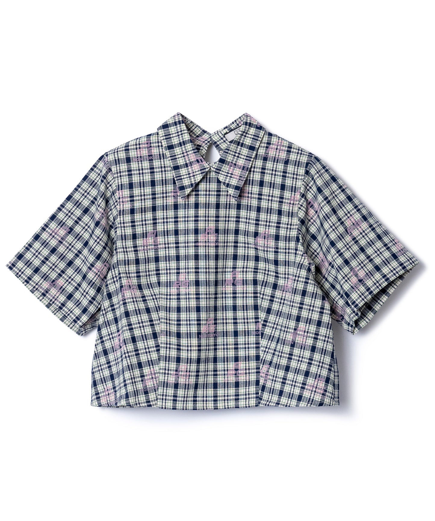 FLOCKED PRINT PULLOVER SHIRT