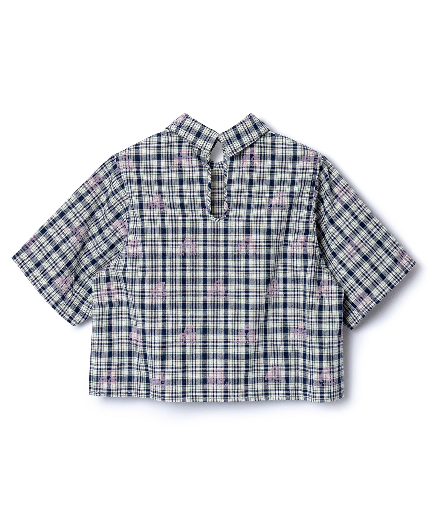 FLOCKED PRINT PULLOVER SHIRT